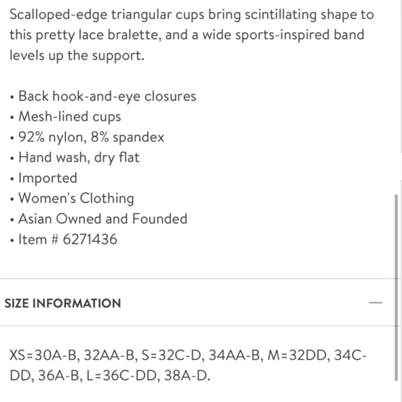 Lively The Floral Lace Bralette in Night Sky L - Picture 3 of 9